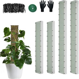 60"/40"/24" Metal Moss Pole, D Shape Sphagnum Moss Pole, Moss Poles for Climbing , Moss Pole for  Monstera, Indoor Climbing , Moss Poles Kit (2 Each of 40" 24") - Color: 24", Size: 4