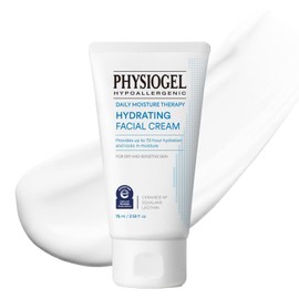 Physiogel Daily Hydrating Facial Moisturizer Lightweight Cream, 72 hrs Hydration for Dry & Sensitive Skin, Korean skin care, Fragrance-Free, Non-Comedogenic, Dermatologist-Tested, Ceramide, Squalane