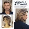 Sallcks Mens Blonde Brown Long Straight Synthetic Natural Looking Costume