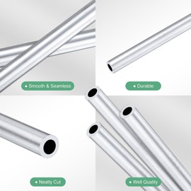 M METERXITY 3-Pack 300mm 6063 Aluminum Round Tube, 5mm ID 8mm OD Seamless Aluminum Tubing for Construction/Machining/DIY Crafting, Metal Straight Pipe [0.2x0.31x11.8IN]