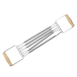 GRIRIW Removable Spring Chest Expander with Non Slip Wooden Handle Versatile Fitness Equipment for Arm and Chest Muscle Building for Family Workouts and Outdoors