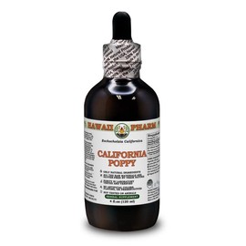 Hawaii Pharm Europe California Poppy (Eschscholzia Californica) Above Ground Dry Parts Alcohol-free Liquid Extract Glycerite 120 ml