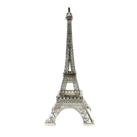 Allgala 6" Eiffel Tower Statue Decor Alloy Metal, Silver