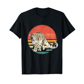 Retro Vintage Snow Leopard Shirt Cool Leopard Animal T-Shirt
