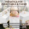 Set of 2 White Square Tablecloths 132 x 132 cm