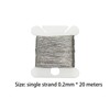 5Pcs Silver Twine String 0.2mm*20m Metallic String Polyester Sewing Thread