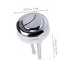 WOONEKY Toilet Dual Flush Push Button Cistern Lid Replacement Compatible