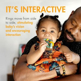 Boon Hoop Silicone Baby Teether - Baby Teething Toys for Infants - Soothing Teether for Babies - Ages 0 to 12 Months
