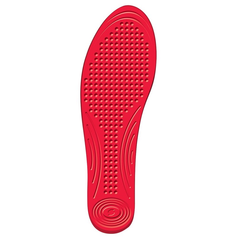 Sorbothane Full Stike Insole, red - Red / Grey ,
