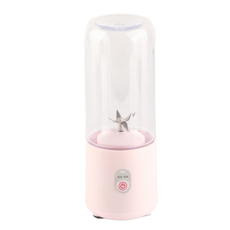 Juicer Machine Portable 500ml Mini Pink Juice Extractor 6 Leaf