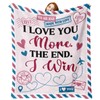 Zzkol Valentines Day Gifts Flannel Throw Blanket, I Love You