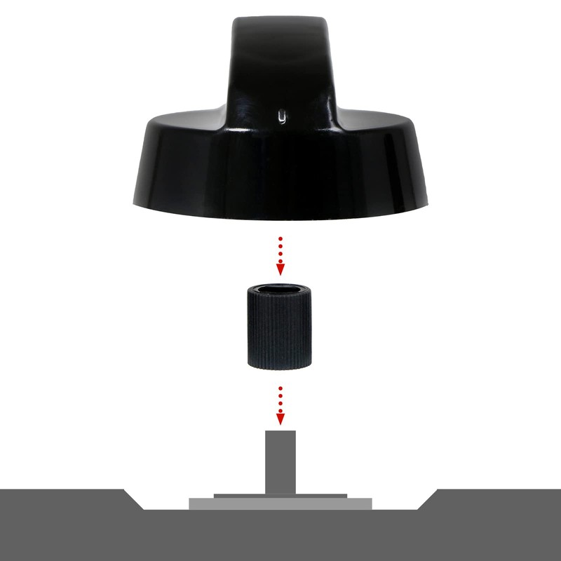 SPARES2GO Universal Black Control Switch Knobs for all makes and