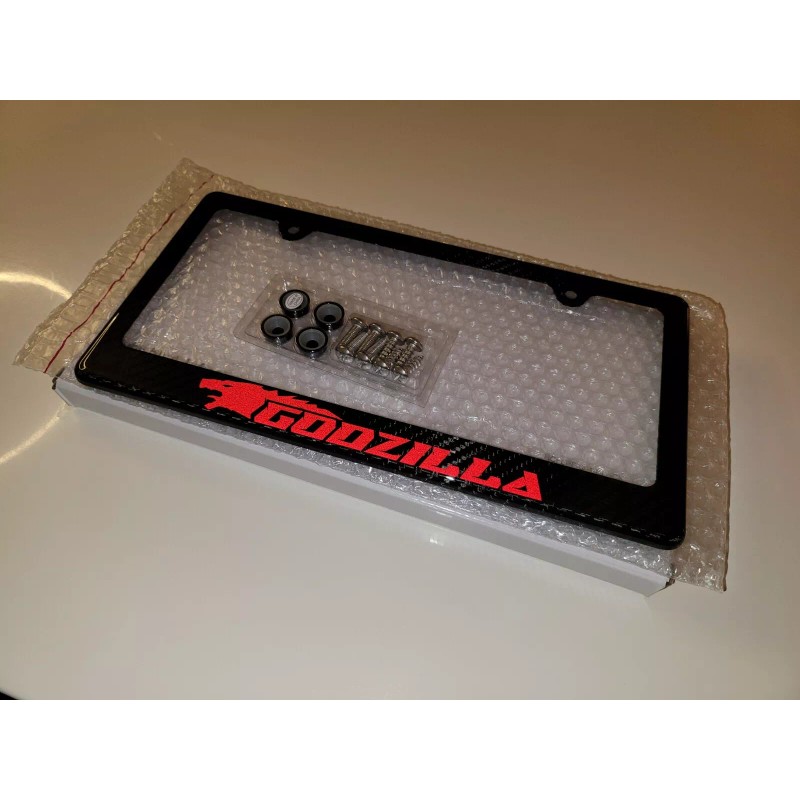 Godzilla GTR (Red) Godzilla GTR 100% Carbon Fiber License Plate