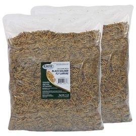 Bulk Dried Black Soldier Fly Larvae (10 lbs.) - High-Calcium Insect Treat - Chickens, Wild Birds, Hedgehogs, Bluebirds, Reptiles, Sugar Gliders, Opossums, Skunks, Lizards, Fish