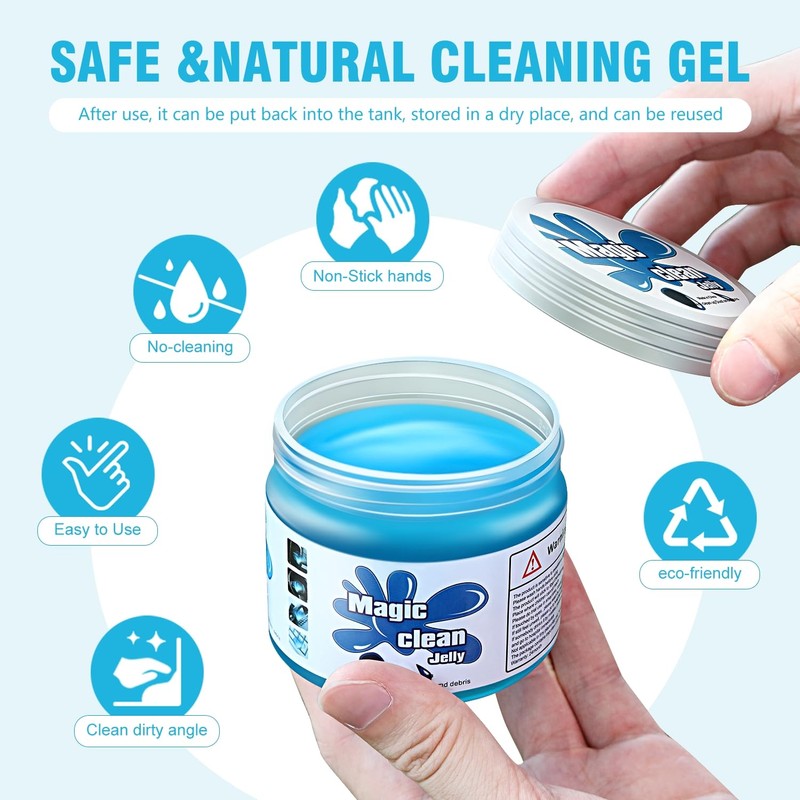 DNA MOTORING 2 Pack Car Cleaning Gels Auto Detailing Tools