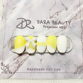 Dara Beauty June Art of the MonthYellow Ribbon Nail❣ - Nail Glue / 다라뷰티 6월 이달의아트노랑 리본네일❣ - 네일글루