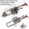 Adjustable Toggle Clamp Latch, 304 Stainless Steel or Galvanized Iron
