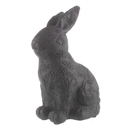 Heaven Sends Small Black Bunny Rabbit Statue Resin Ornament 14 x 8 x 18.5cm Easter Decoration Home Décor