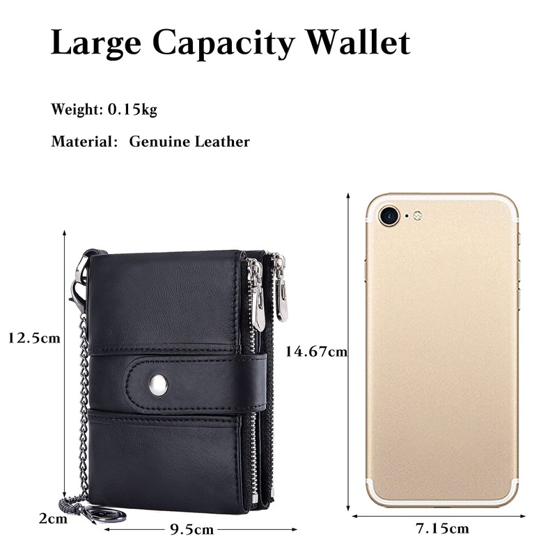 PORRASSO Leather Wallet RFID Protection Women's Wallet Credit Card Holder