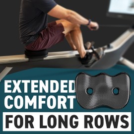 Rowing Machine Seat Cushion Compatible with Concept 2 Rower - Seat Pad for Comfort & Support - Also Fits Hydrow, Peloton & More - Rowing Accessories (Carbon Look)