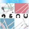 40 Pieces Bicycle C-Clip Brake Cable Clip 360 Rotation Bicycle