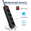 EXTRASTAR EXTRASTAR Steckdosenleiste 4-Fach, Flachstecker Mehrfachsteckdose mit Save Energy-Schalter, Mehrfachsteckdose