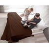 Utopia Bedding Cotton Waffle Blanket 300 GSM (Brown - 90x90