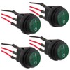 EPLZON Pack of 4 12V 20A Waterproof Round Toggle Switch