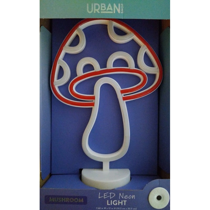 URBAN SHOP Mushroom LED Neon Light ~ Style #WK641422 ~