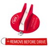 DEDC Universal Aluminum Grooved Magnetic Jack Pad Red 1 Pc,