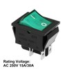 sourcing map DPST Boat Rocker Switch Yellow Neon Lamp W