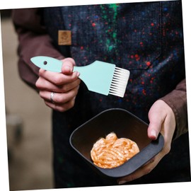 Mikinona 3pcs Hair Dye Brush Kit Soft Hair Coloring Applicator for Home Salon Use Random Color