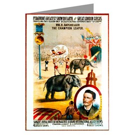 Circus Poster P.T. Barnum Greatest Show On Earth Notecard set