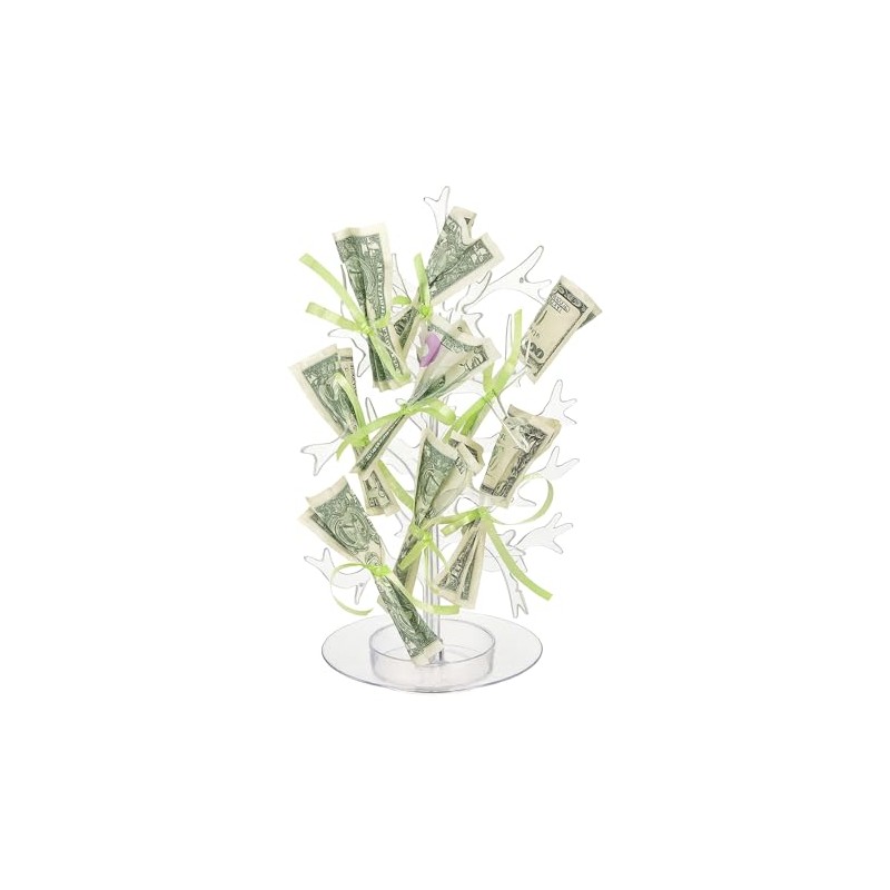 Stunning Clear Plastic Money Tree Centerpiece - 12" (1 Count)