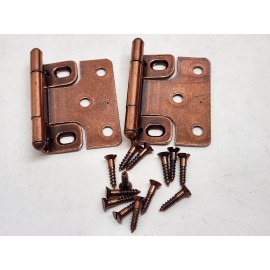 Ajax 4 Pairs - Ajax #576-61 Semi Concealed Cabinet Door Flush Hinge No-Inset