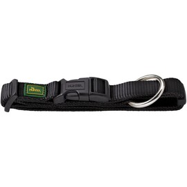 HUNTER VARIO PLUS Hundehalsung, Hundehalsband, Zugentlastung, robust, geschmeidig, Klickverschluss, M-L/2,0, schwarz