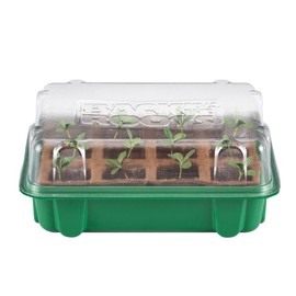 Back to the Roots 12-Cell Greenhouse Germination Kit | includes Biodegradable Pots & Vented Greenhouse Lid | Made from 75% recycled plastic