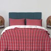BaoNews Red White Checkered Duvet Cover Set Queen Size,3 Pieces