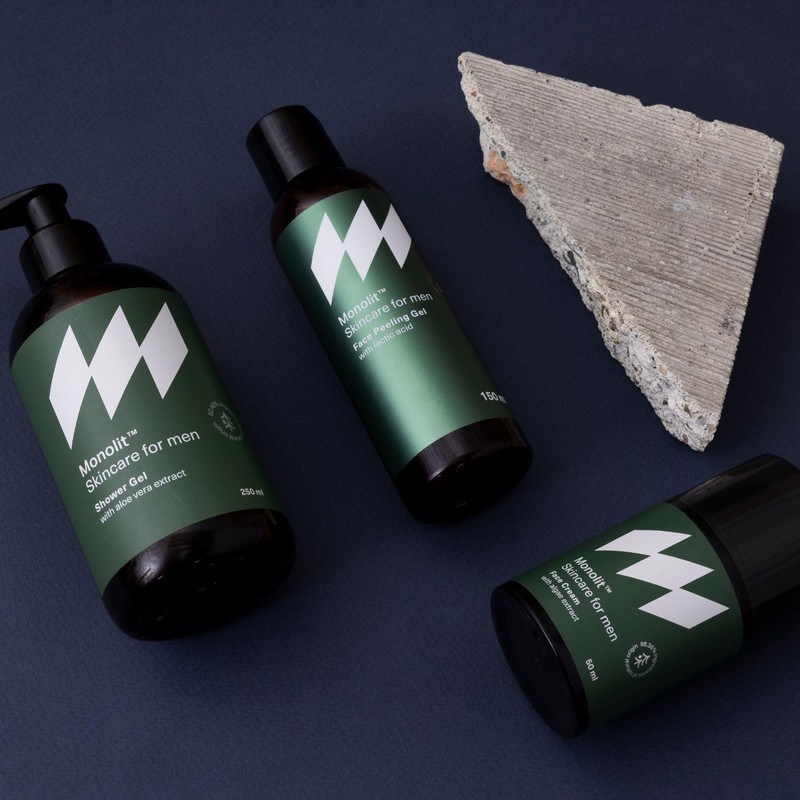 Monolit Duschgel für Männer mit Aloe- und Sandelholzduft – Reinigend,