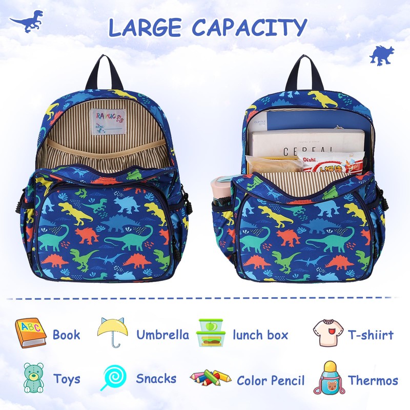 RAVUO Boys School Bag School Backpack with Chest Strap Children's