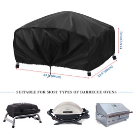 VANSHEIM Grill Tarpaulin for Weber Q200/Q220/Q240/Q2000 Series Grill Cover, Cover for Enders Urban Gas Grill Cover for Weber Table Grill Cover Protective Cover for Urban Explorer 84 x 60 x 32 cm
