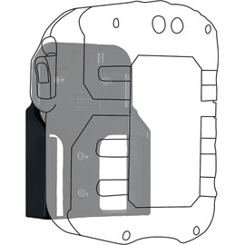 StealthMounts Battery Holder Compatible with Ridgid 18V (12 Pack) - Black Battery Mounts | Made in The UK