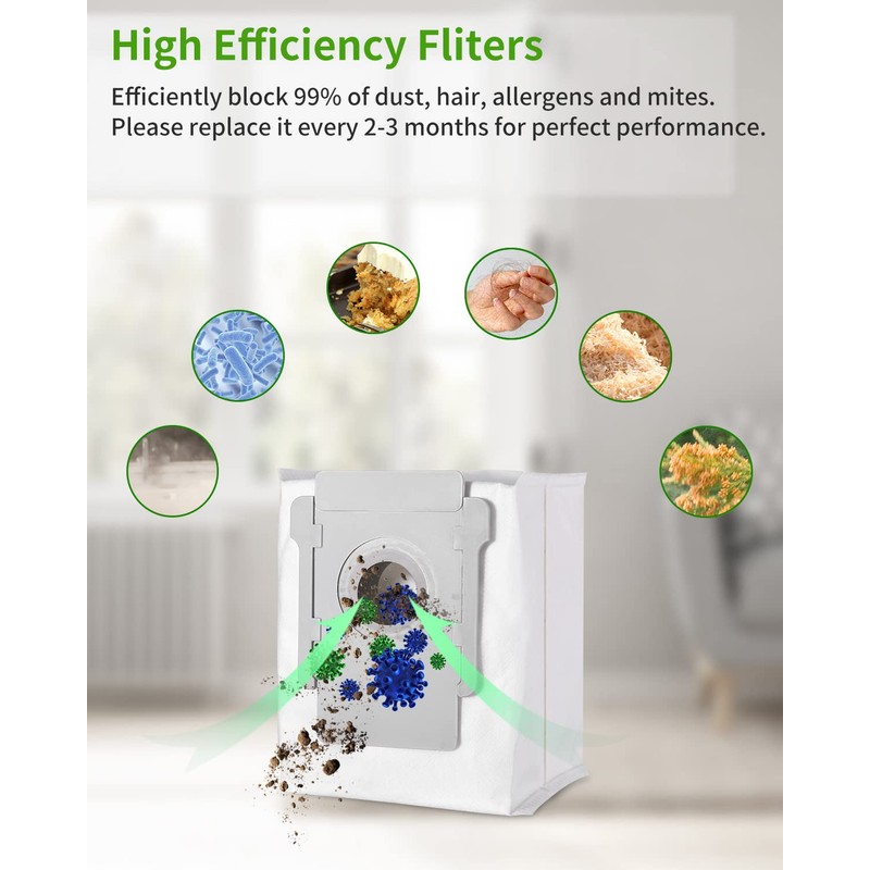 10 Vacuum Cleaner Bags for iRobot Roomba i7 i7+ i3