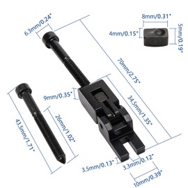 Swhmc 6 PCS/Set Double Locking Guitar String Saddles for Floyd Rose Guitar Tremolo Bridge with Saddle Blocks and Screws (Black)