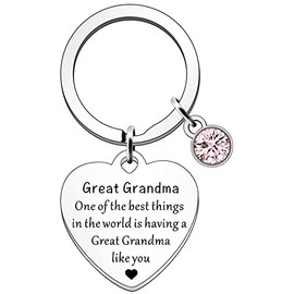 SDOFY Great Grandma Gifts Great Grandma Birthday Mothers Day Christmas Gifts Keyring