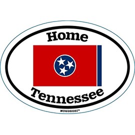 WickedGoodz Oval Tennessee Flag Home Vinyl Decal Sticker