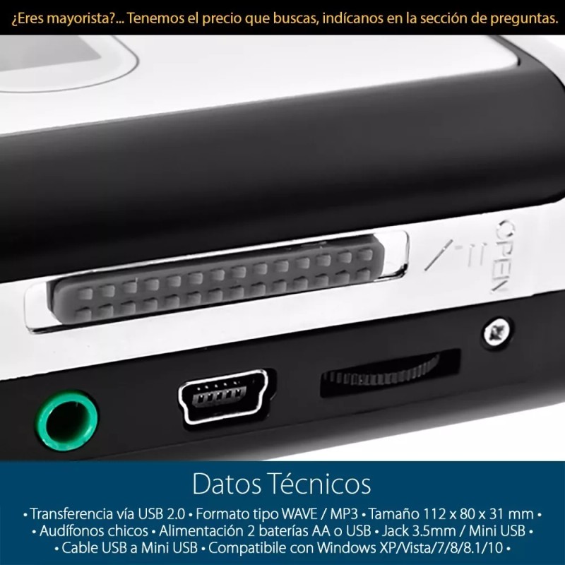 Ezcap Reproductor Y Convertidor De Cassette A Mp3 Audio Digital