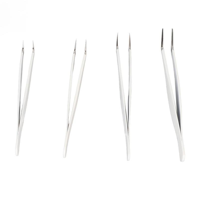 Eyelash Extension Tweezers Kit Stainless Steel High Accuracy Lash Tweezers