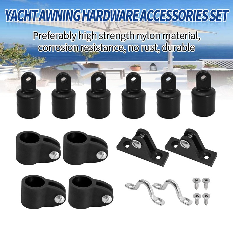 ZUDKSUY 12Pcs Boat Bimini Top Hardware Set, 7/8 Inch Nylon