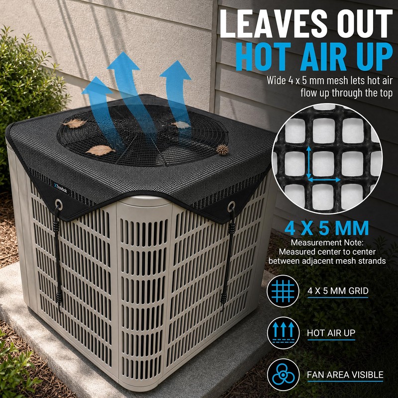 Air Conditioner Cover for Outside Unit, Open Mesh Top, 36